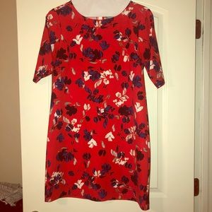 EUC Banana Republic Red floral dress